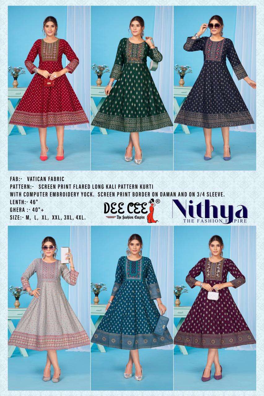 Deecee nithya indian chikan kurtis
