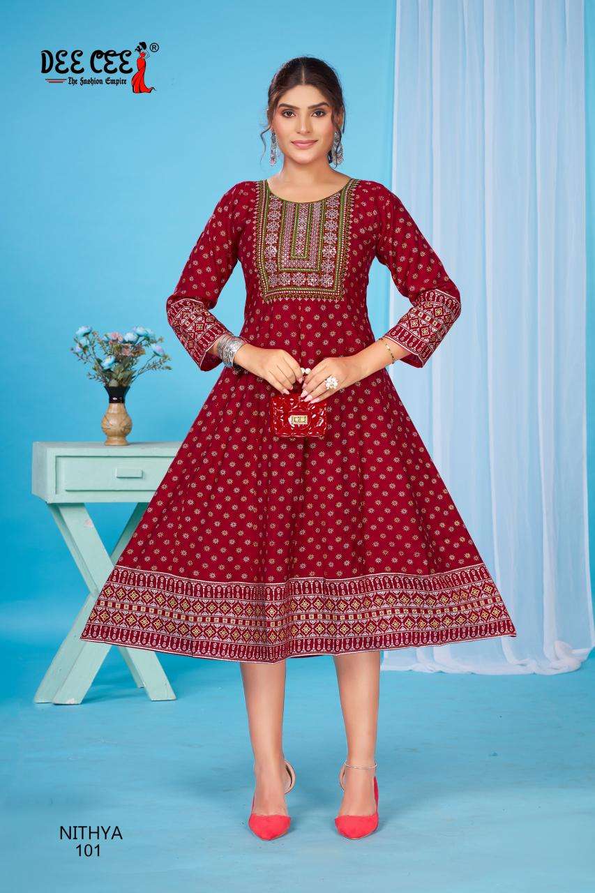 Deecee nithya indian chikan kurtis