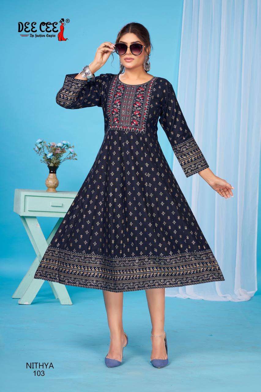 Deecee nithya indian chikan kurtis