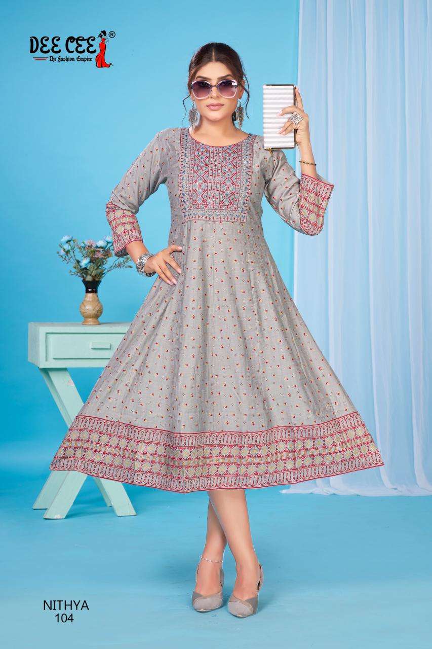 Deecee nithya indian chikan kurtis