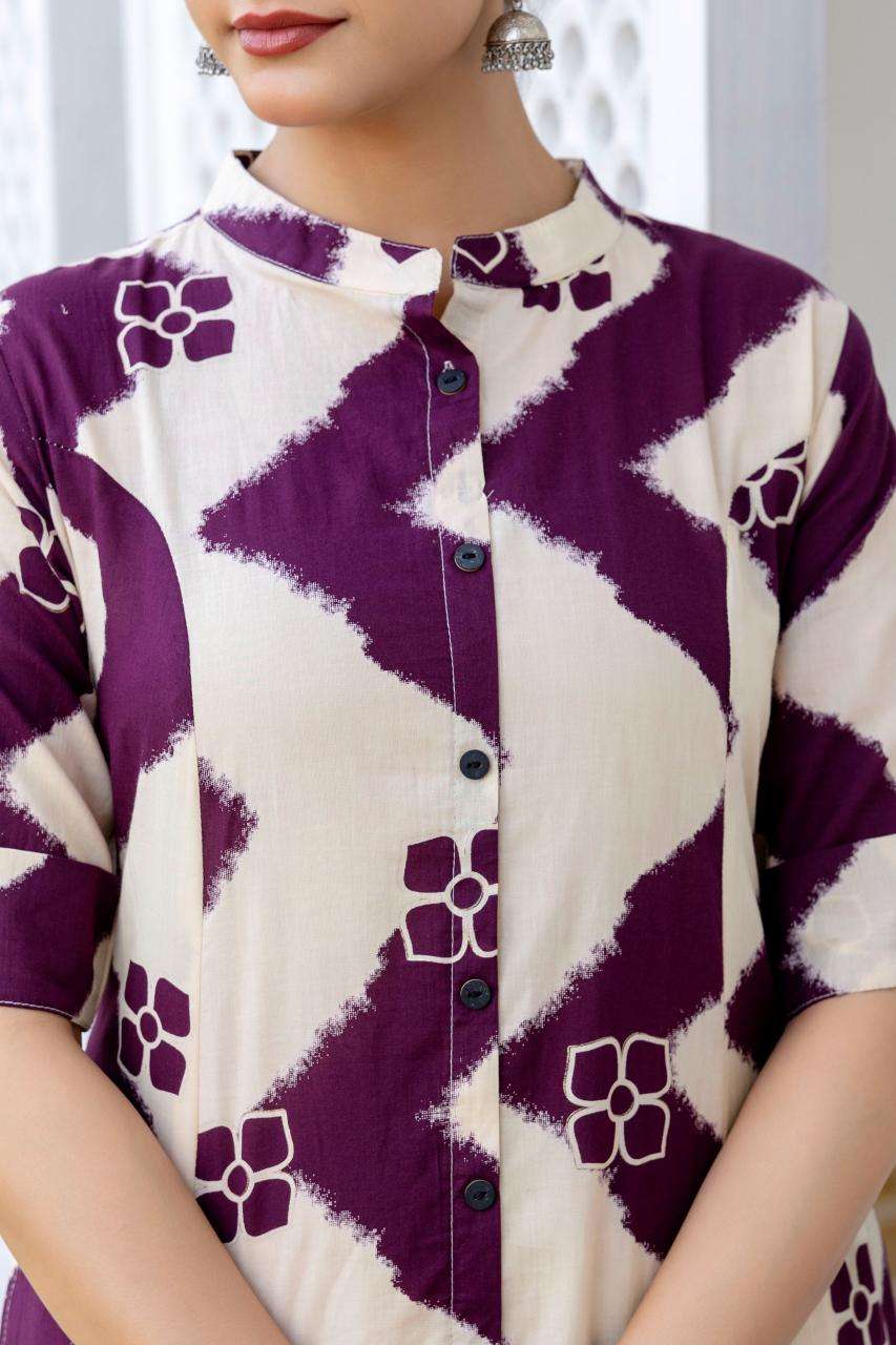 Designer abstract digital print coord set Ladies Kurti wholesalers in Chennai