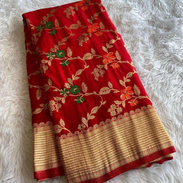 Finest elegant pure crepe Designer sarees wholesale