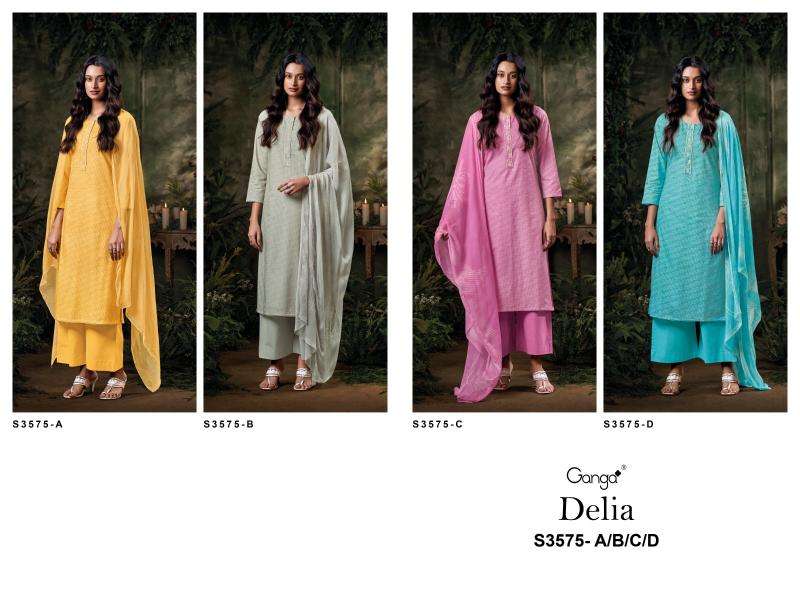 Ganga delia 3575 Wholesale dress materials
