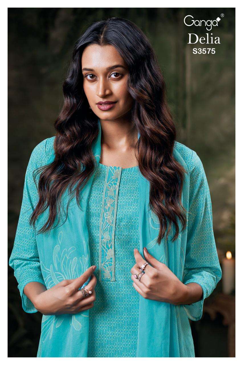 Ganga delia 3575 Wholesale dress materials