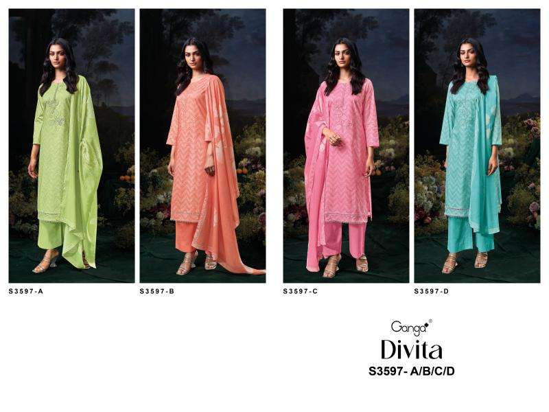 Ganga divita 3597 Surat dress materials online