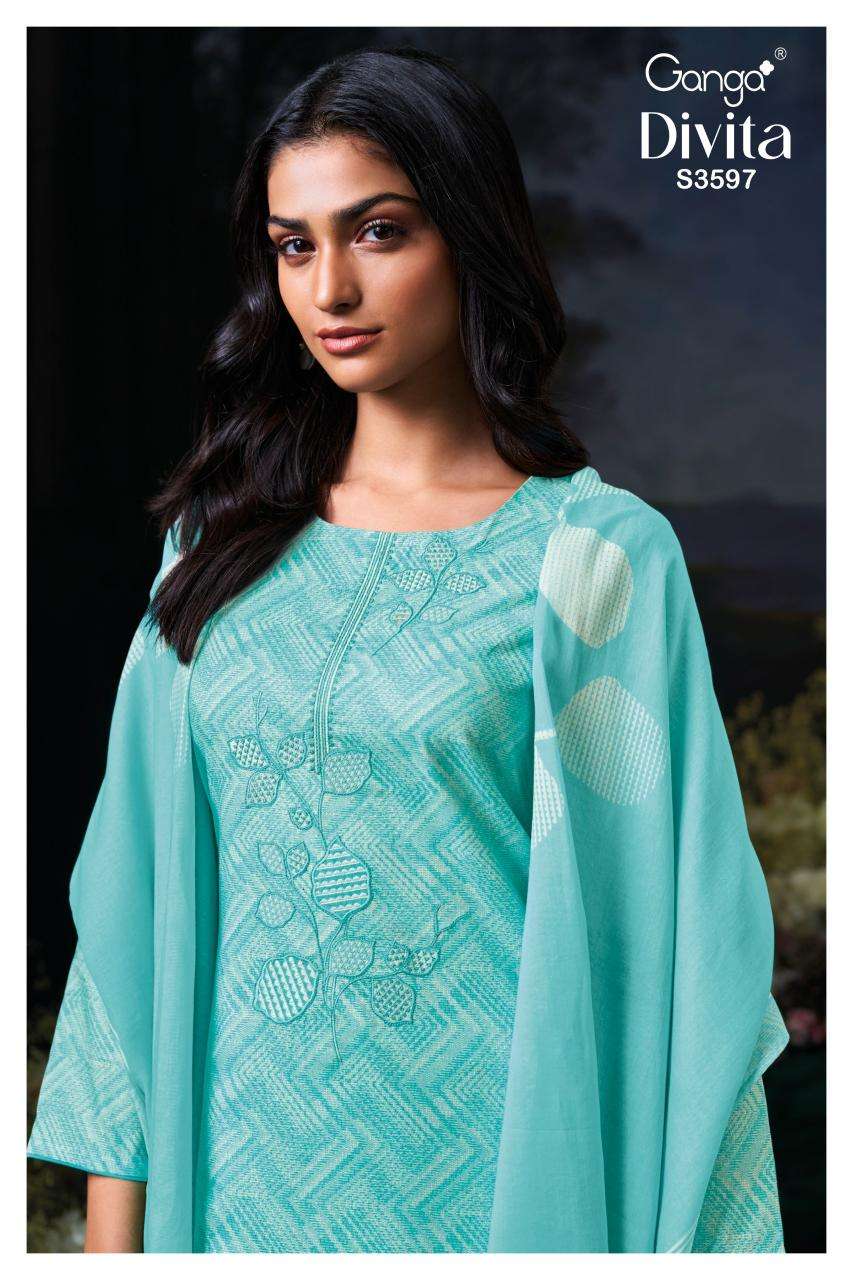 Ganga divita 3597 Surat dress materials online