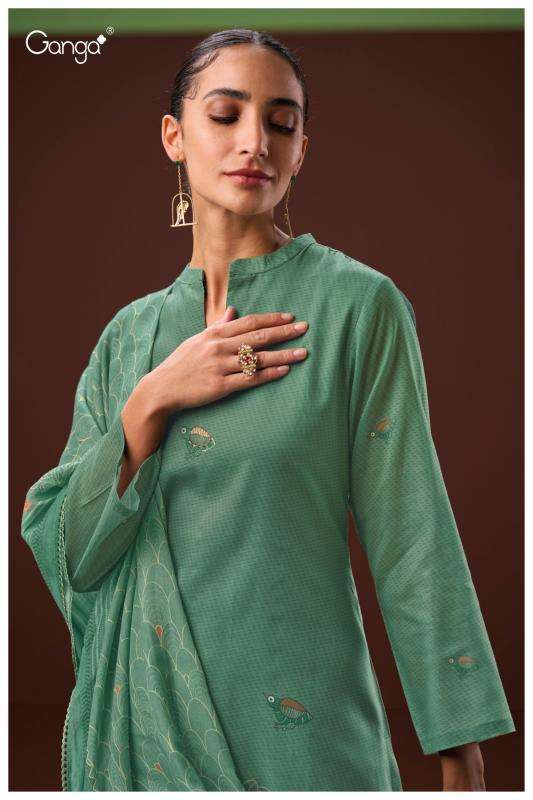Ganga dyuthi 3615 Designer dress materials wholesale