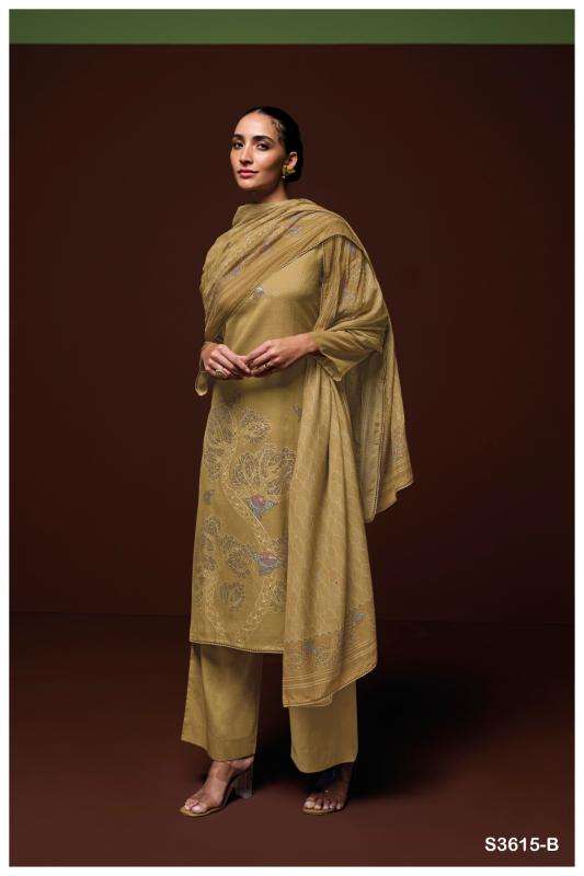 Ganga dyuthi 3615 Designer dress materials wholesale
