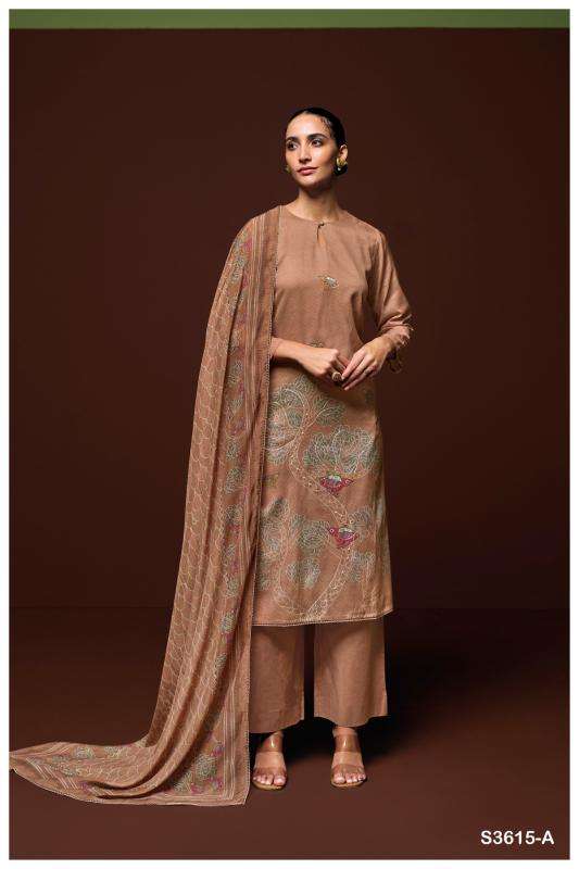 Ganga dyuthi 3615 Designer dress materials wholesale