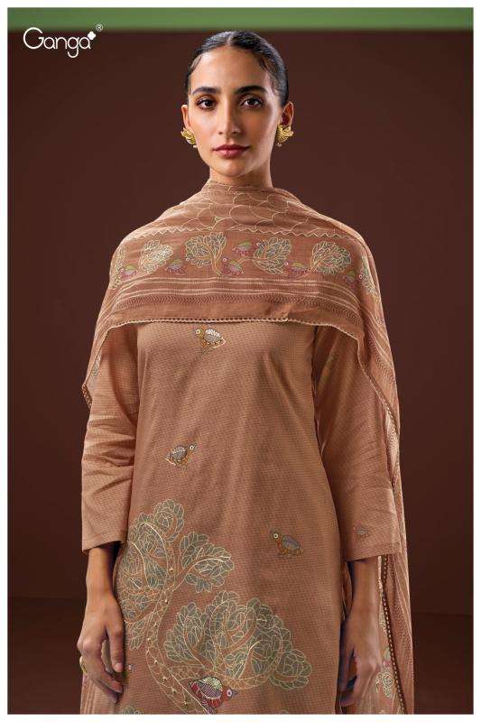 Ganga dyuthi 3615 Designer dress materials wholesale