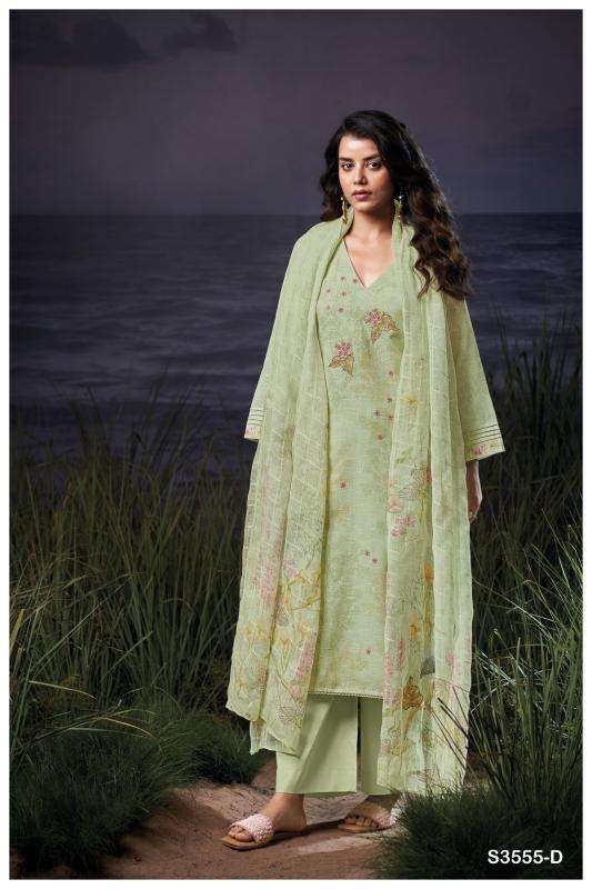 Ganga evanna 3555 Wholesale dress materials in Surat