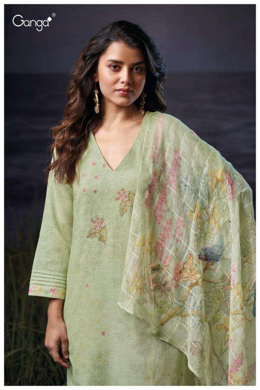 Ganga evanna 3555 Wholesale dress materials in Surat
