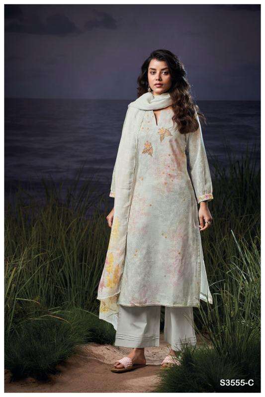 Ganga evanna 3555 Wholesale dress materials in Surat