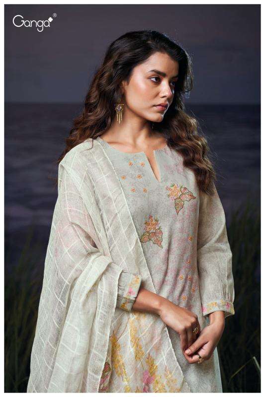Ganga evanna 3555 Wholesale dress materials in Surat