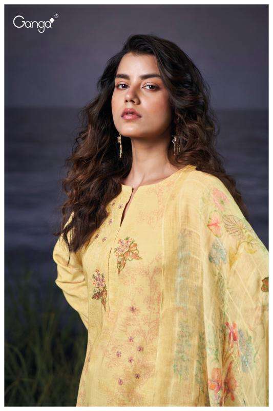 Ganga evanna 3555 Wholesale dress materials in Surat