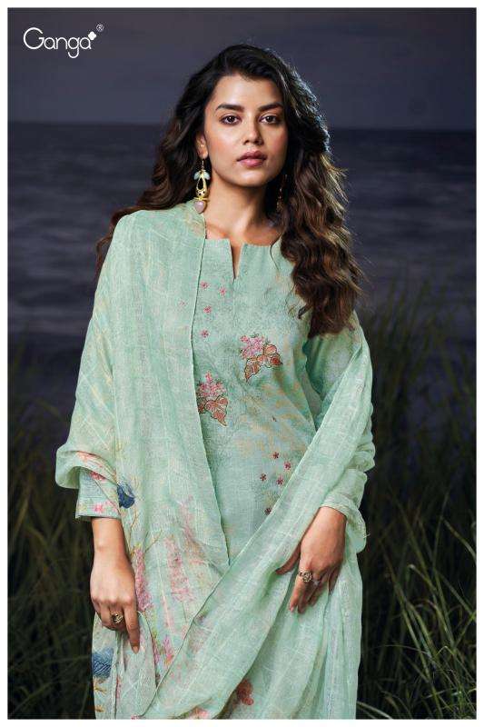 Ganga evanna 3555 Wholesale dress materials in Surat