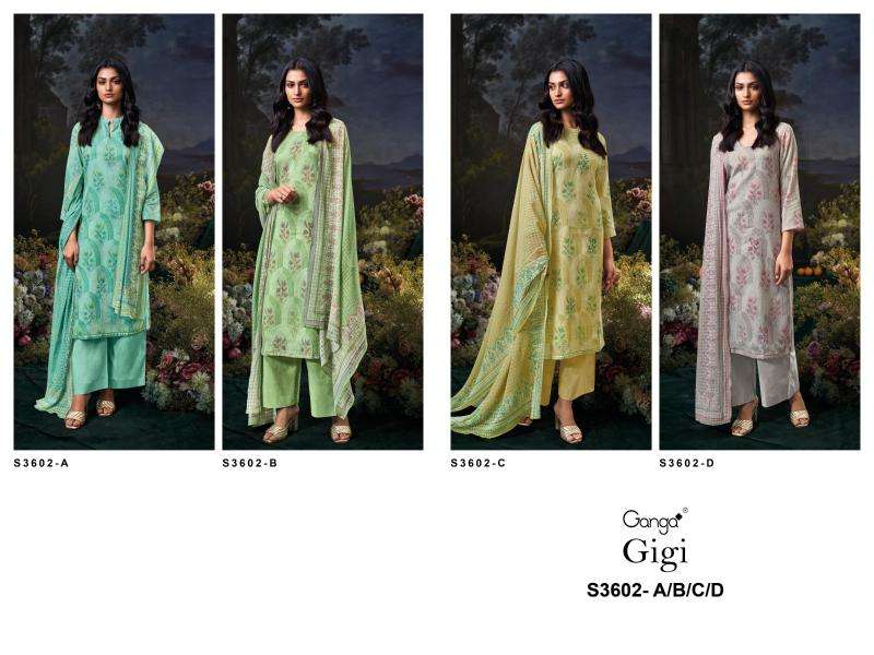 Ganga gigi 3602 Dress materials wholesale supplier