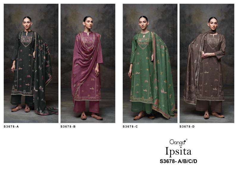 Ganga ipsita 3678 Bulk dress materials in Hyderabad