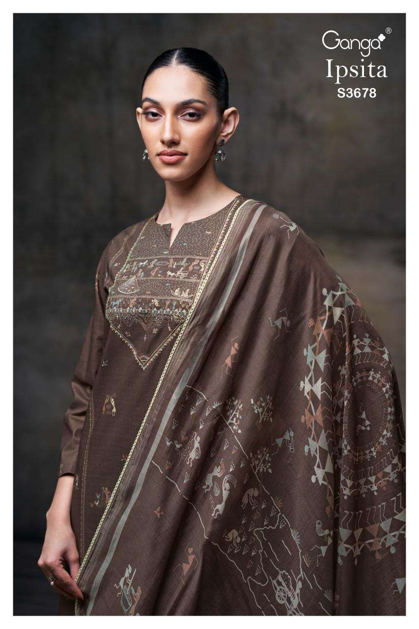 Ganga ipsita 3678 Bulk dress materials in Hyderabad