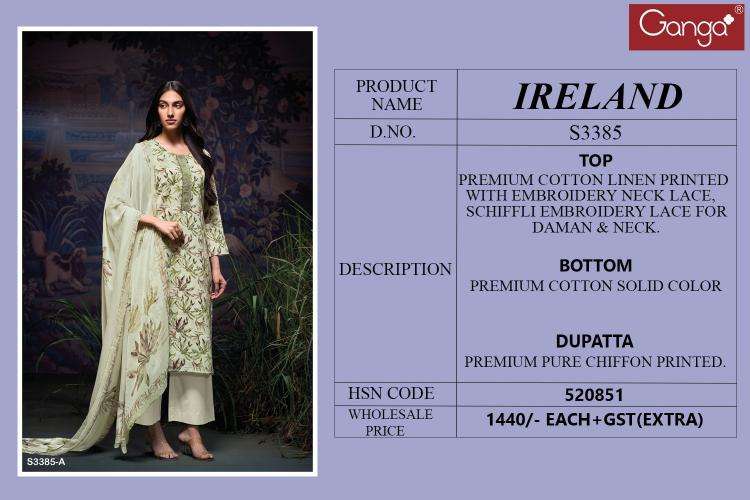 Ganga ireland 3385 Surat dress material market