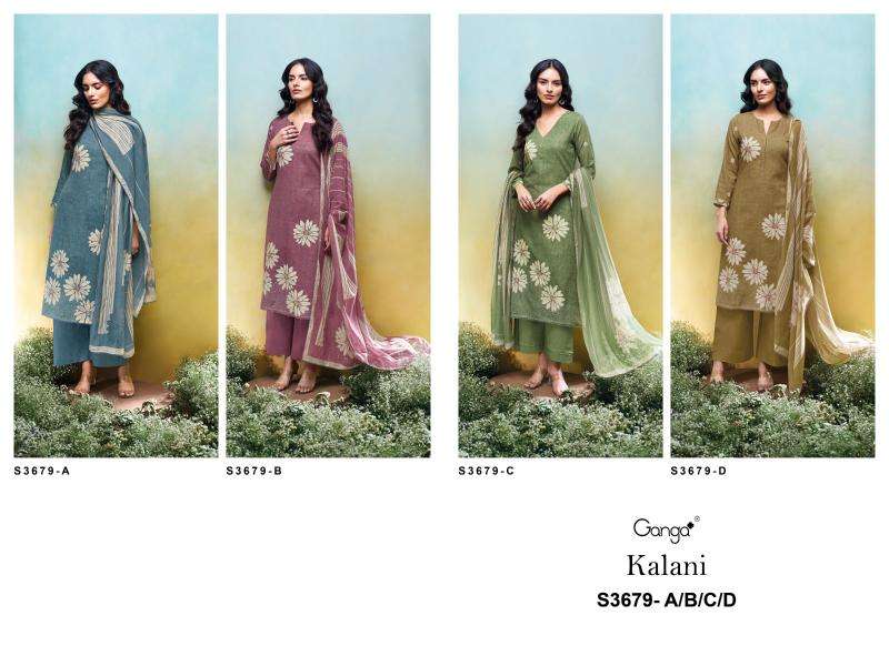 Ganga kalani 3679 Wholesale dress materials in Delhi