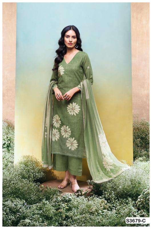 Ganga kalani 3679 Wholesale dress materials in Delhi
