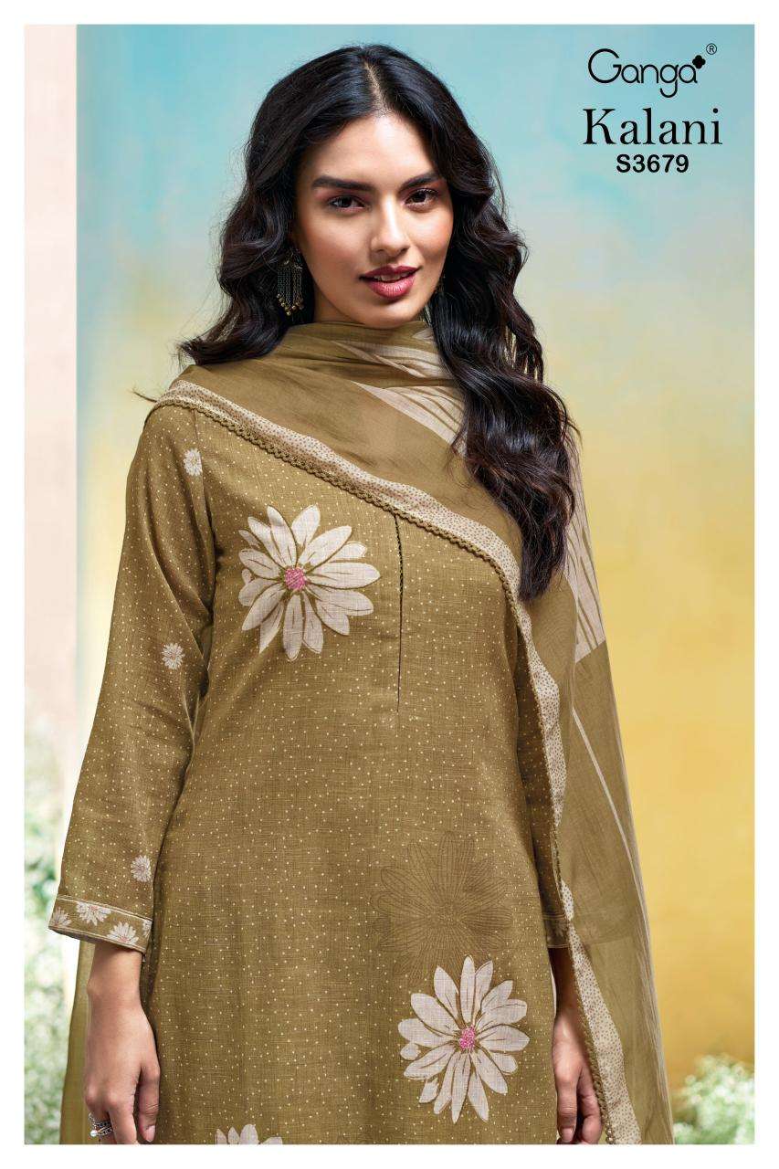 Ganga kalani 3679 Wholesale dress materials in Delhi