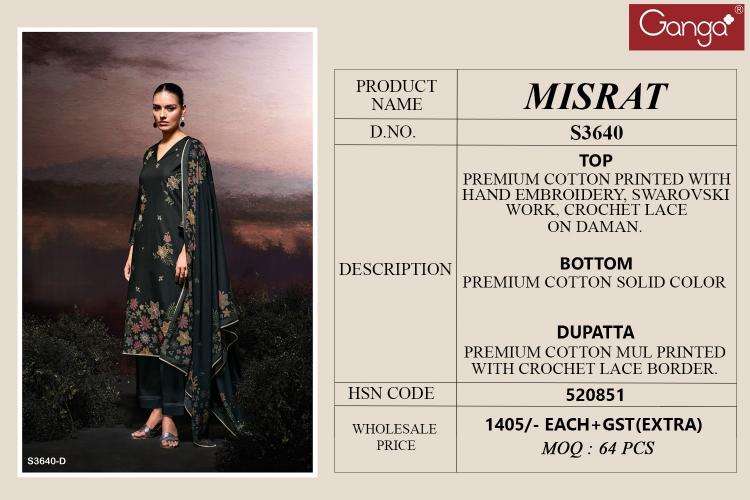 Ganga misrat 3640 Dress material supplier in Delhi