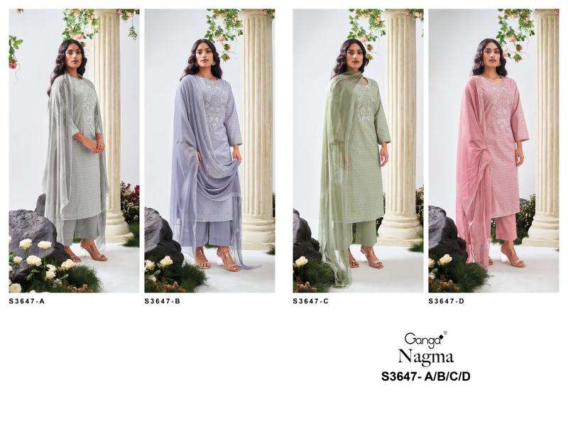 Ganga nagma 3647  Wholesale designer dress materials in Kolkata