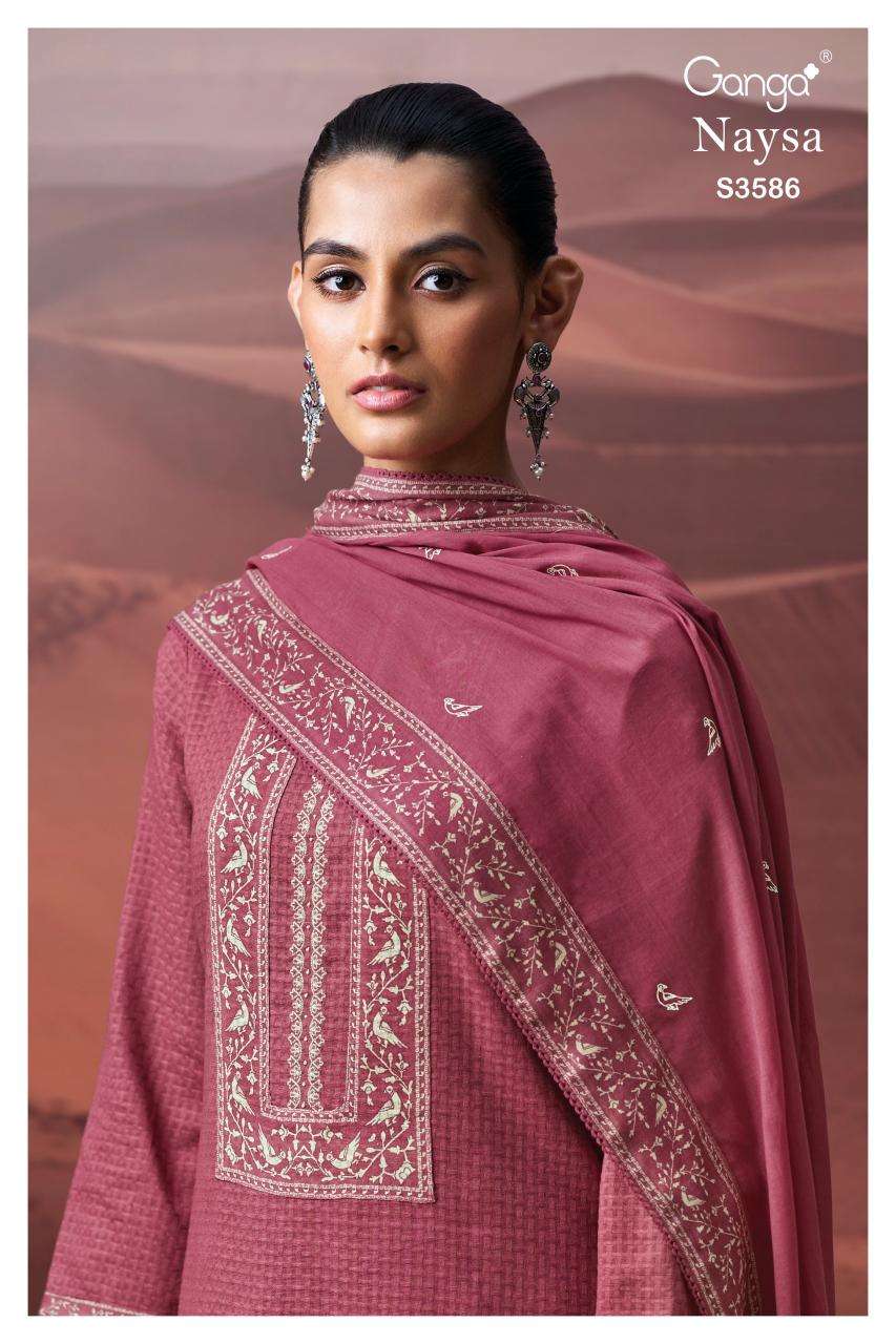 Ganga naysa 3586 Wholesale dress materials supplier