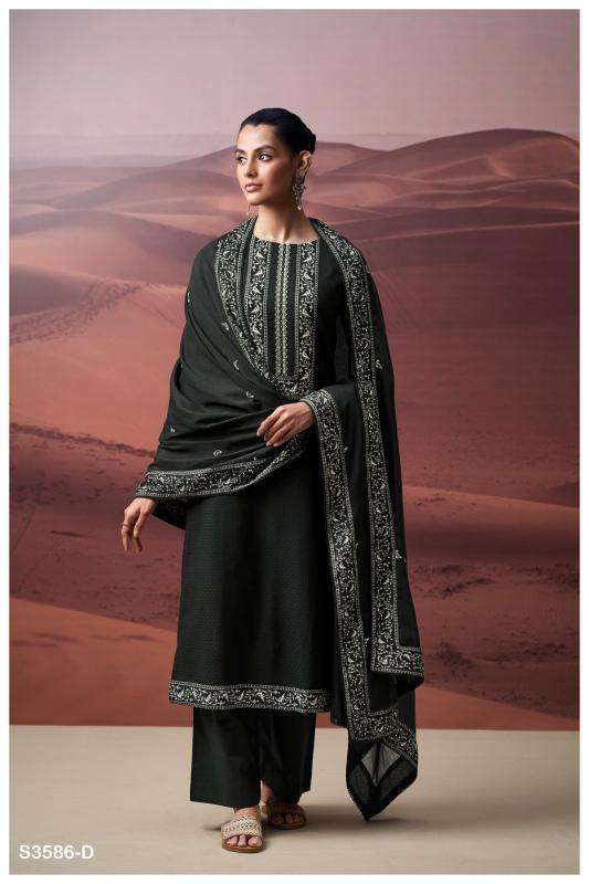 Ganga naysa 3586 Wholesale dress materials supplier