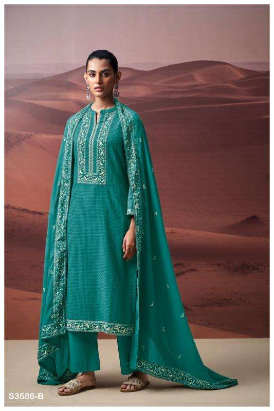 Ganga naysa 3586 Wholesale dress materials supplier