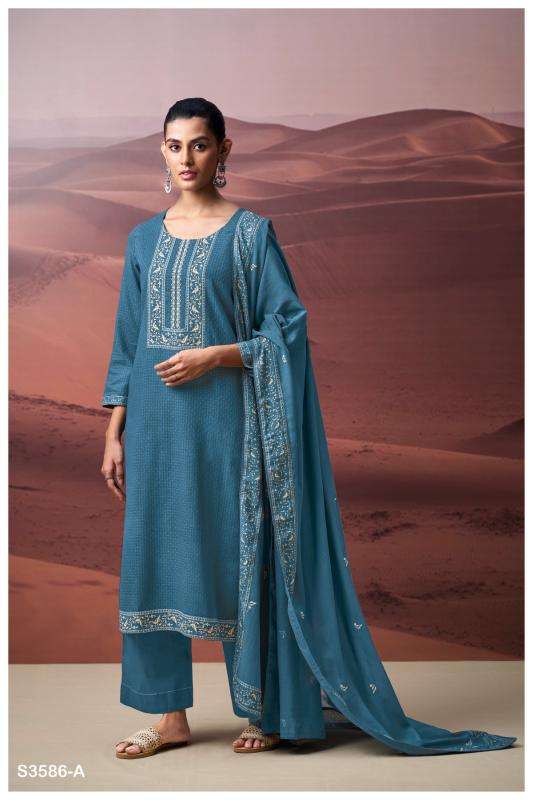 Ganga naysa 3586 Wholesale dress materials supplier