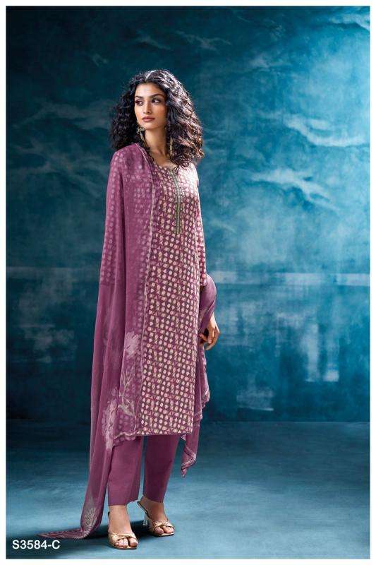 Ganga nivritti 3584 Designer dress materials wholesale
