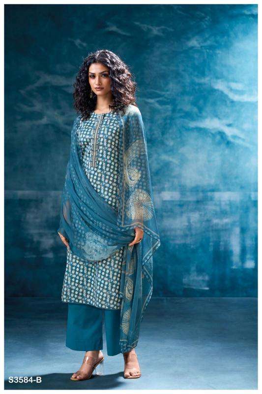 Ganga nivritti 3584 Designer dress materials wholesale
