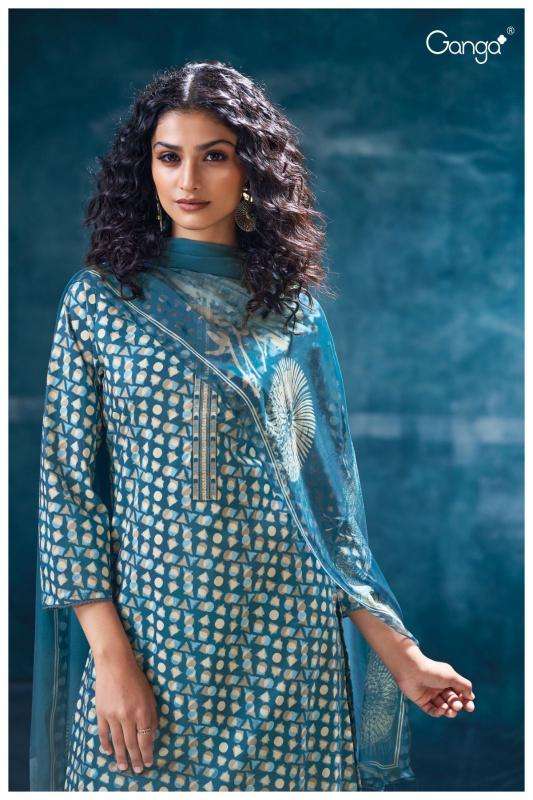 Ganga nivritti 3584 Designer dress materials wholesale