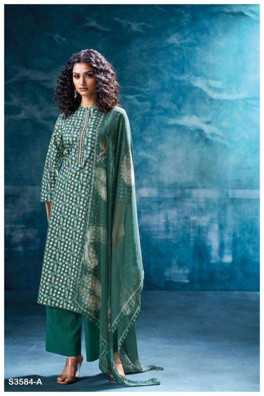 Ganga nivritti 3584 Designer dress materials wholesale