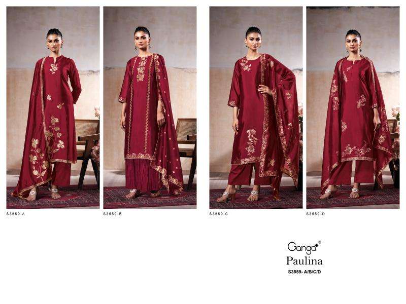 Ganga paulina 3559 Wholesale dress material suppliers in West Bengal