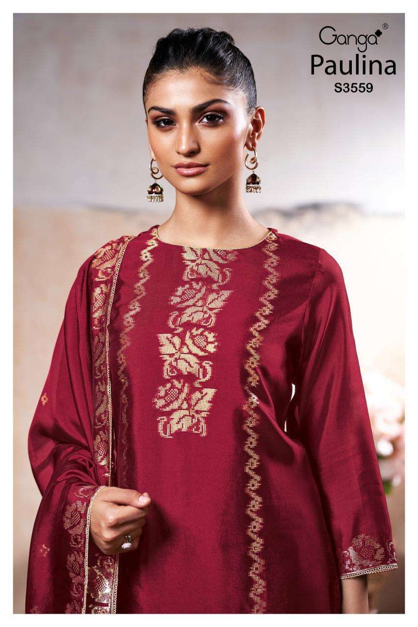 Ganga paulina 3559 Wholesale dress material suppliers in West Bengal