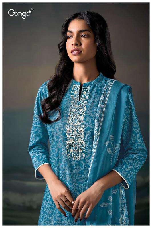 Ganga saarya 3651 Dress material suppliers in Delhi