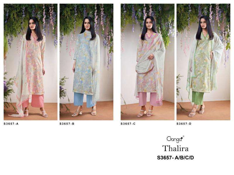 Ganga thalira 3657 Bangalore dress material suppliers