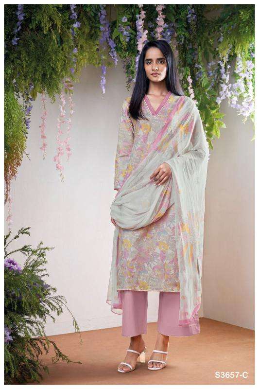 Ganga thalira 3657 Bangalore dress material suppliers