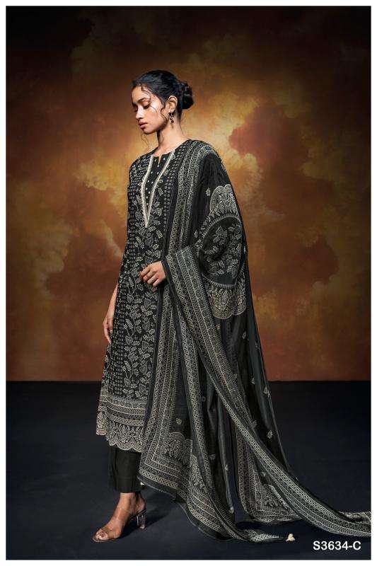 Ganga xara 3634 cotton printed Bulk dress materials suppliers