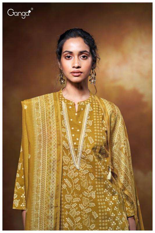Ganga xara 3634 cotton printed Bulk dress materials suppliers