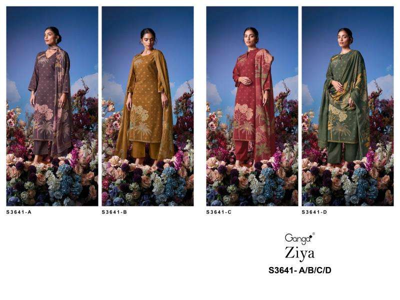 Ganga ziya 3641 Wholesale dress materials online