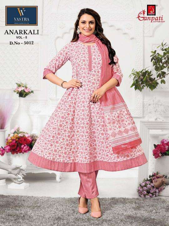 Ganpati anarkali vol-5 Cotton Kurtis Wholesale