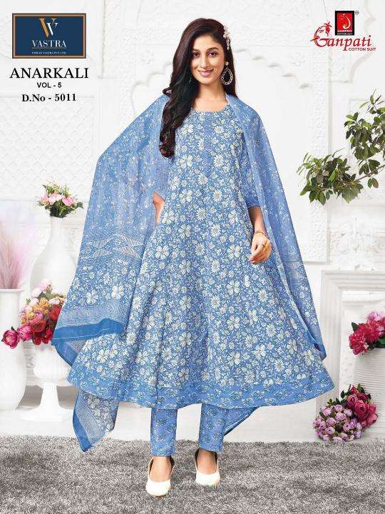 Ganpati anarkali vol-5 Cotton Kurtis Wholesale