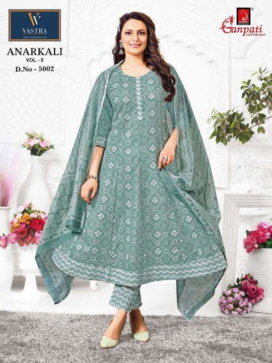 Ganpati anarkali vol-5 Cotton Kurtis Wholesale