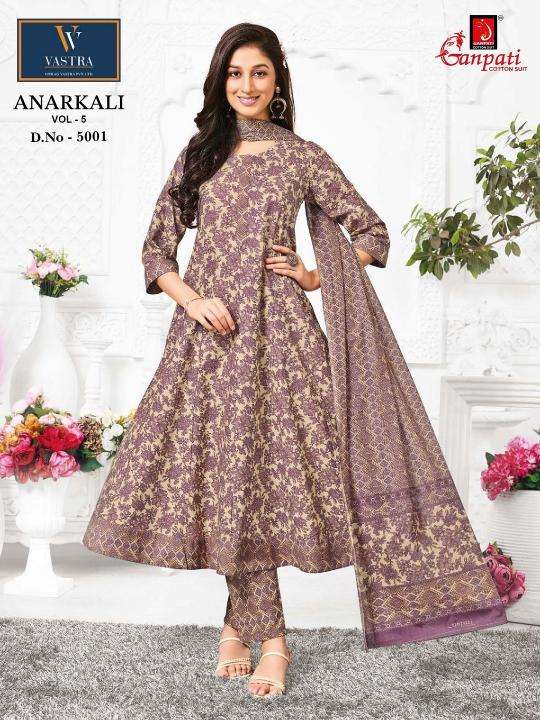 Ganpati anarkali vol-5 Cotton Kurtis Wholesale