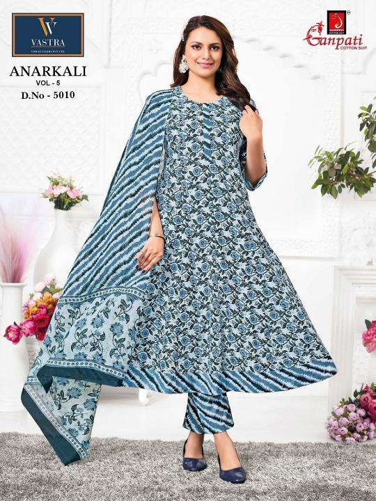 Ganpati anarkali vol-5 Cotton Kurtis Wholesale